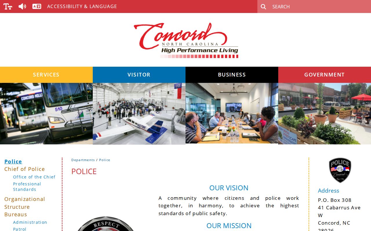 Concord criminal records and police report page