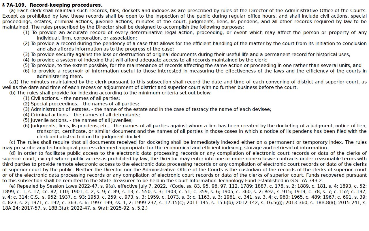 Harrisburg criminal court record access statute
