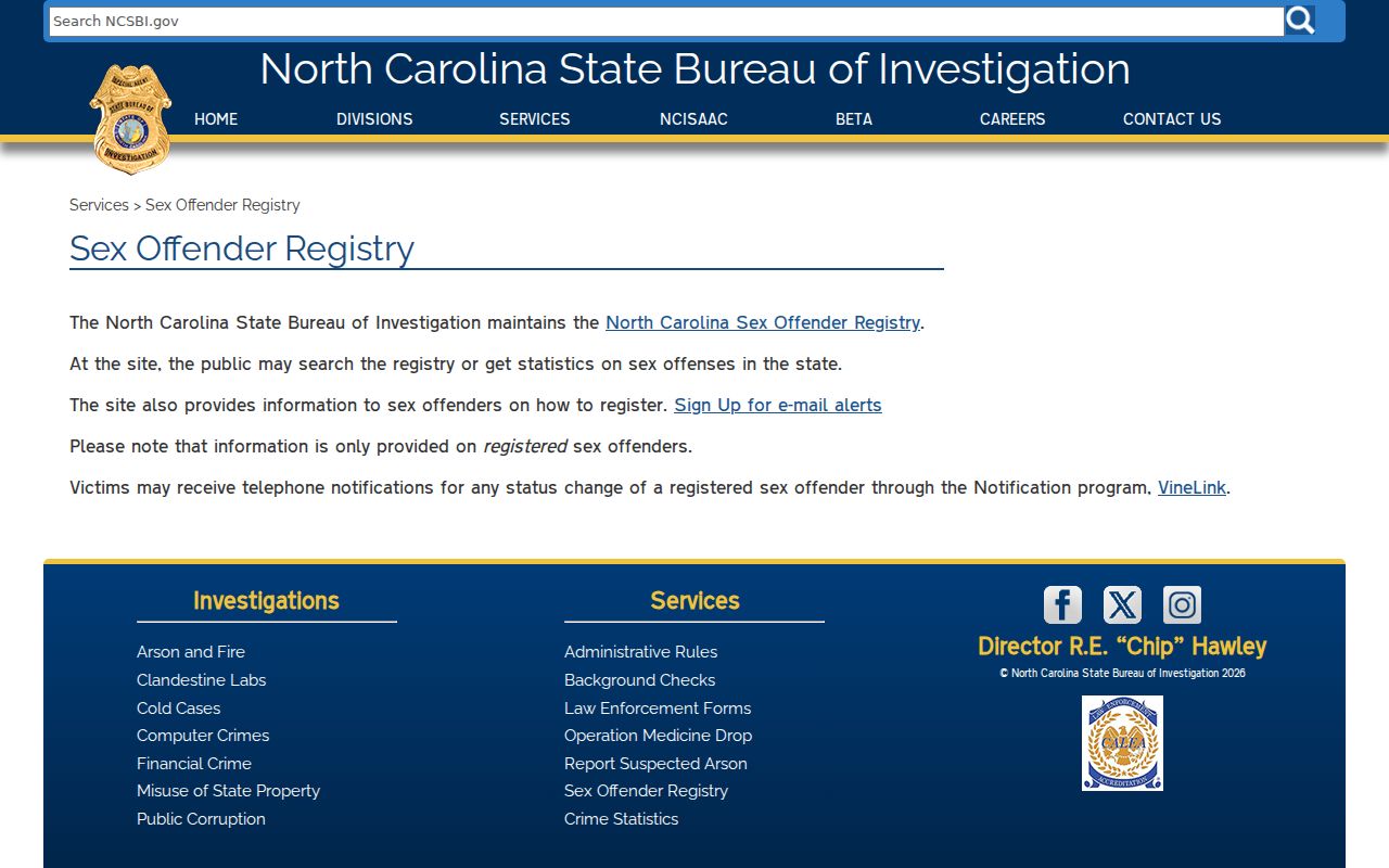Cabarrus County sex offender registry overview and alert information